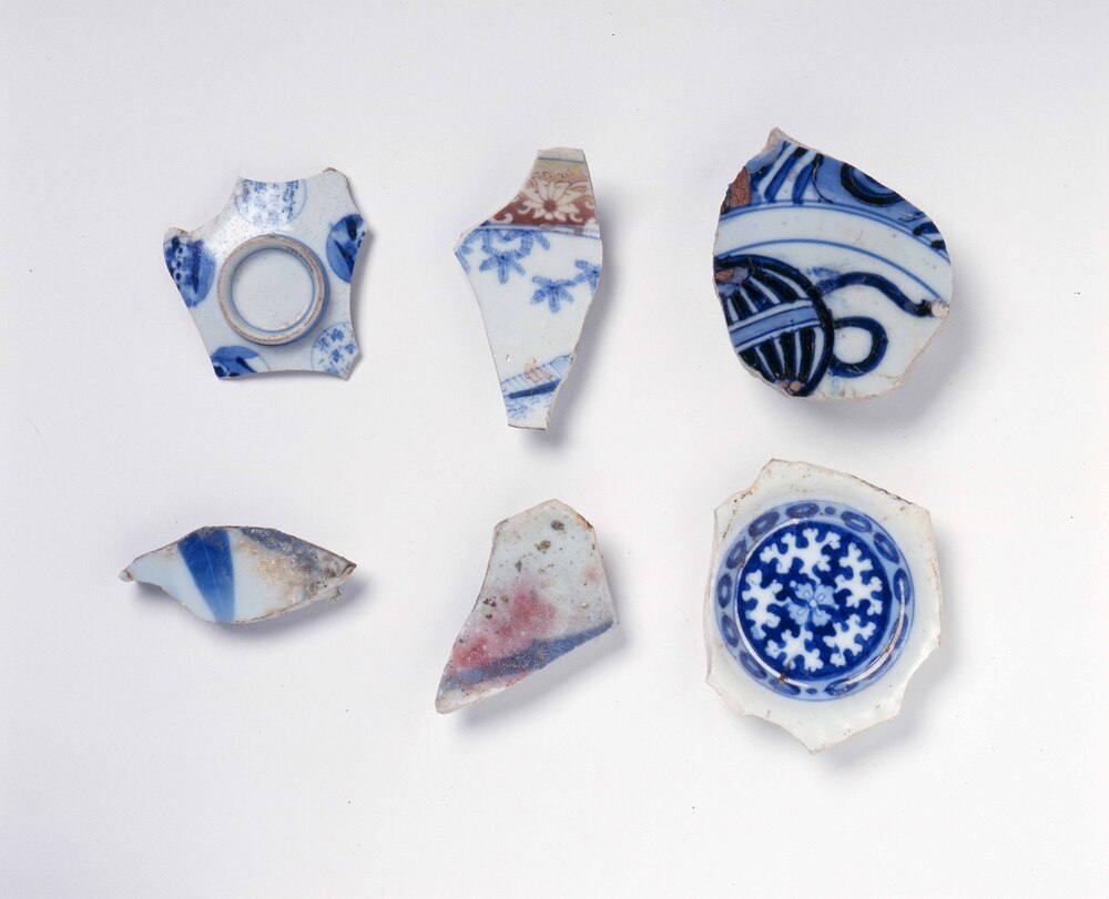 作品画像:染付皿 底部