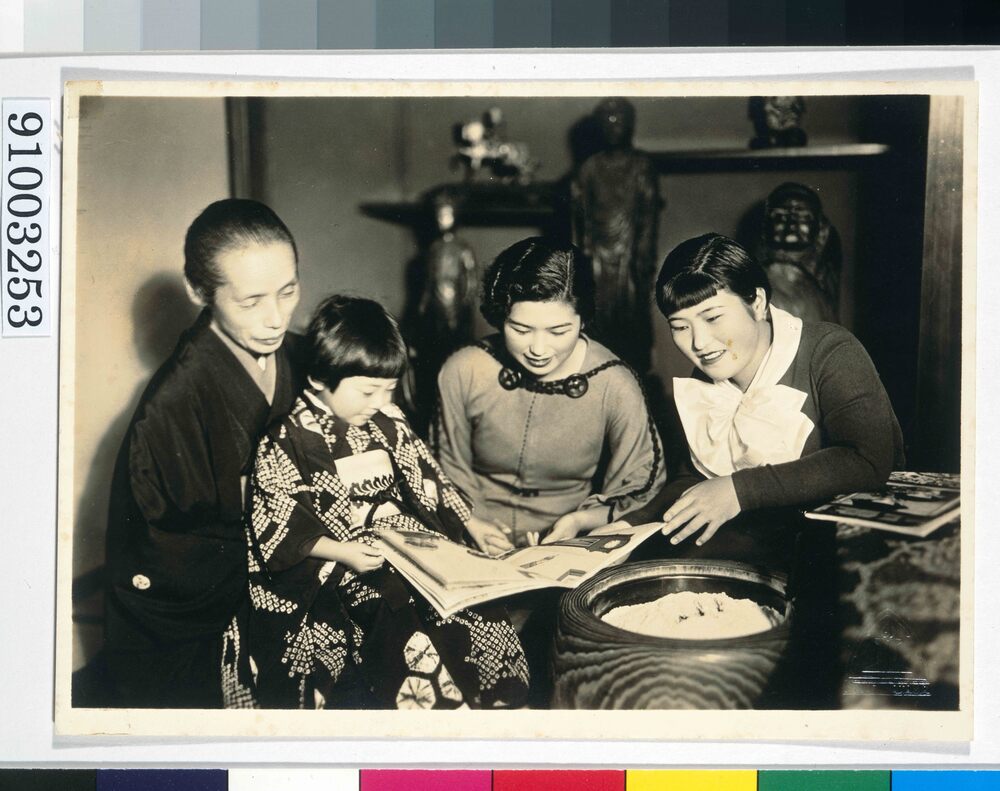 作品画像:写真 高橋是清夫人と家族