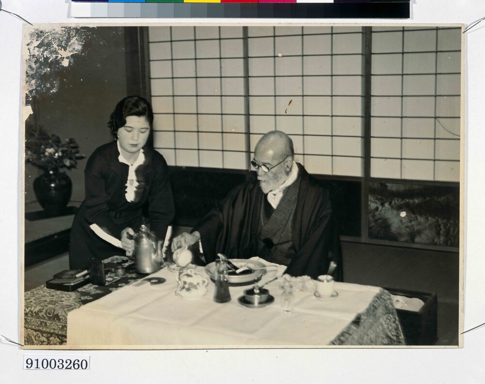 作品画像:写真 高橋是清 自邸にて