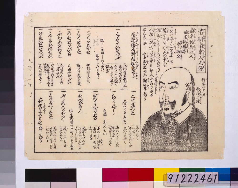 作品画像:清朝南京人之像・横浜揚屋料理献立の写