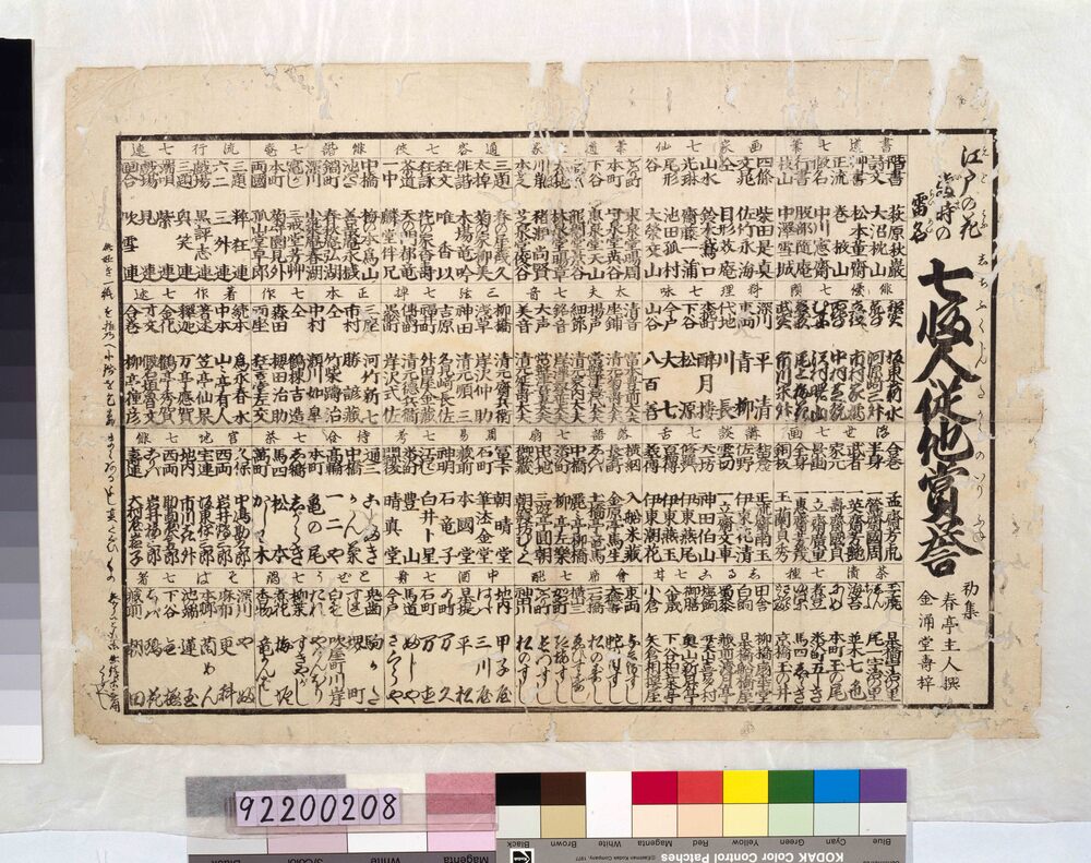 作品画像:江戸の花当時の雷名 七福神従他賞誉