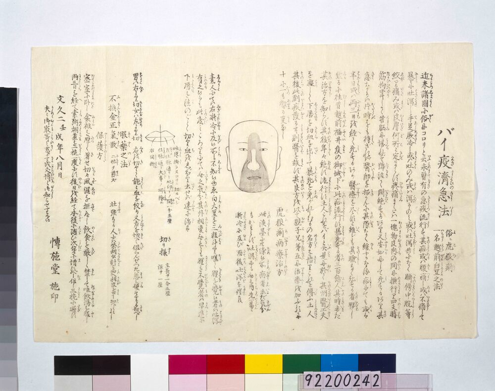 作品画像:バイ疫済急法 俗ニ虎狼痢一名越前白豆之法