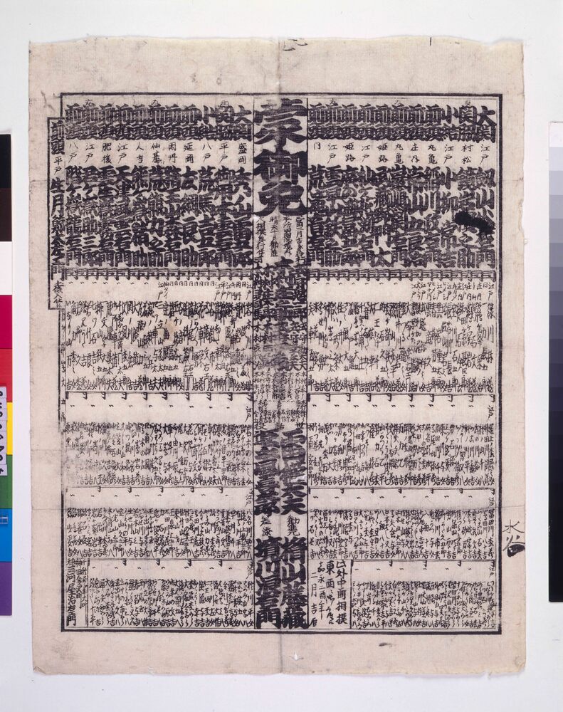 作品画像:回向院境内勧進大相撲番付 嘉永二年二月場所