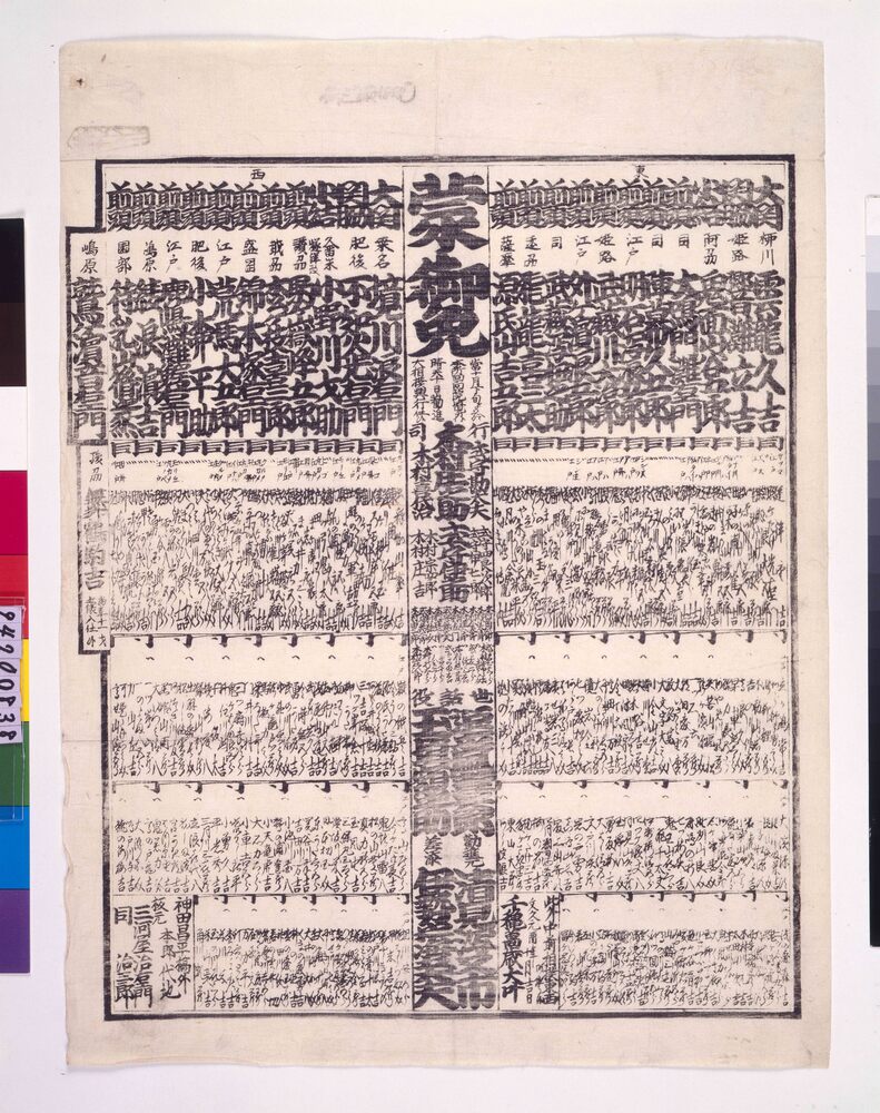 作品画像：回向院境内勧進大相撲番付 文久元年十月場所