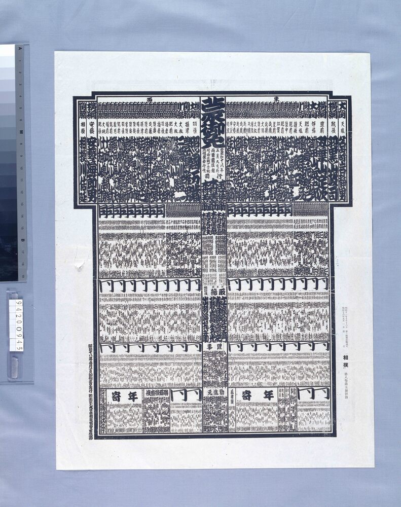 作品画像：「相撲」第8巻第5号附録 国技館大相撲番付 昭和18年5月