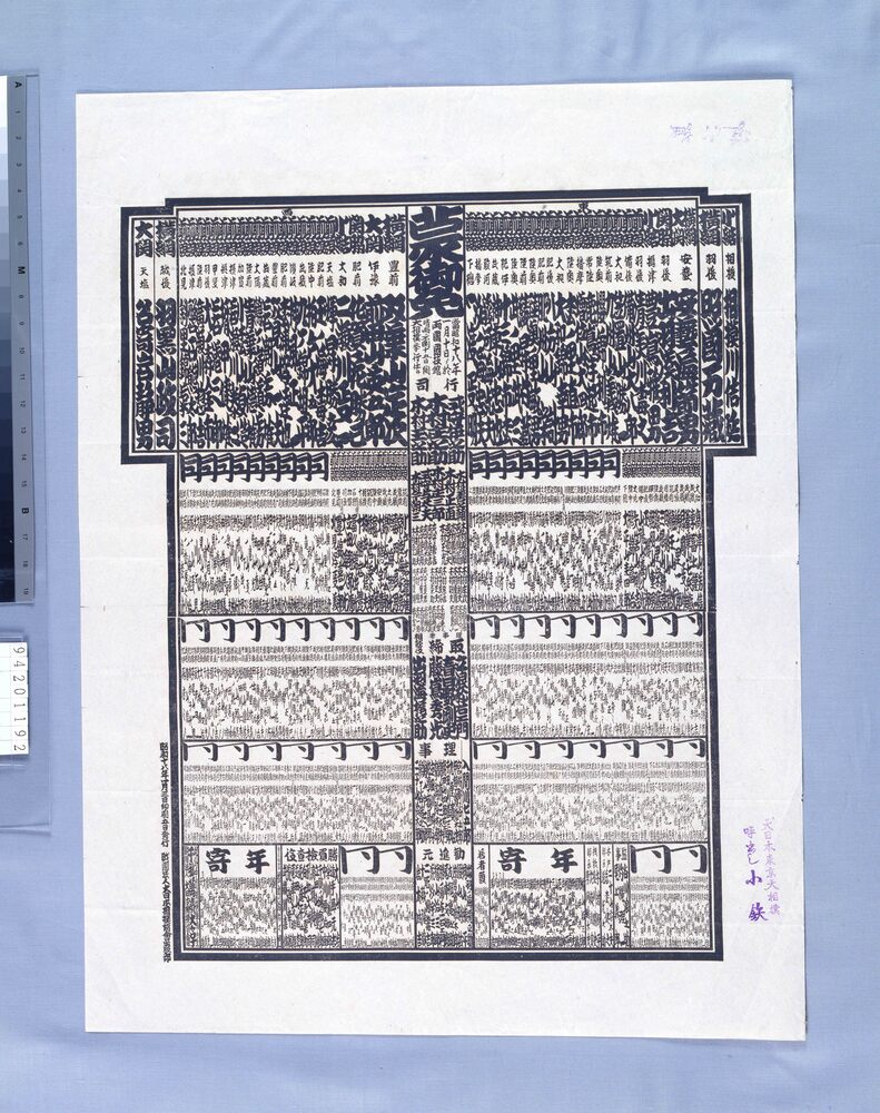 作品画像:両国国技館大相撲番付 昭和十八年一月場所