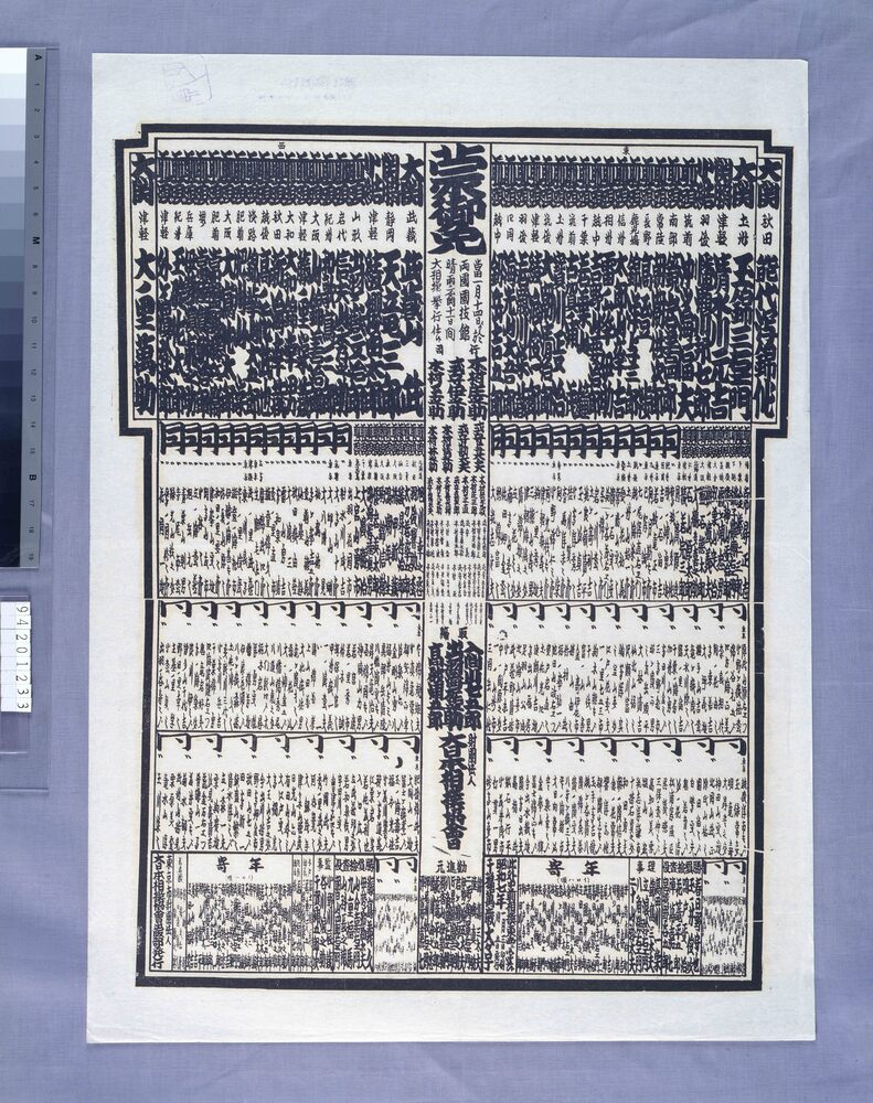 作品画像:両国国技館大相撲番付 昭和七年一月場所