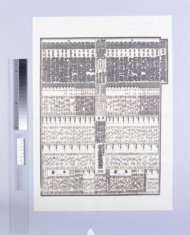 作品画像:両国国技館大相撲番付 昭和八年一月場所