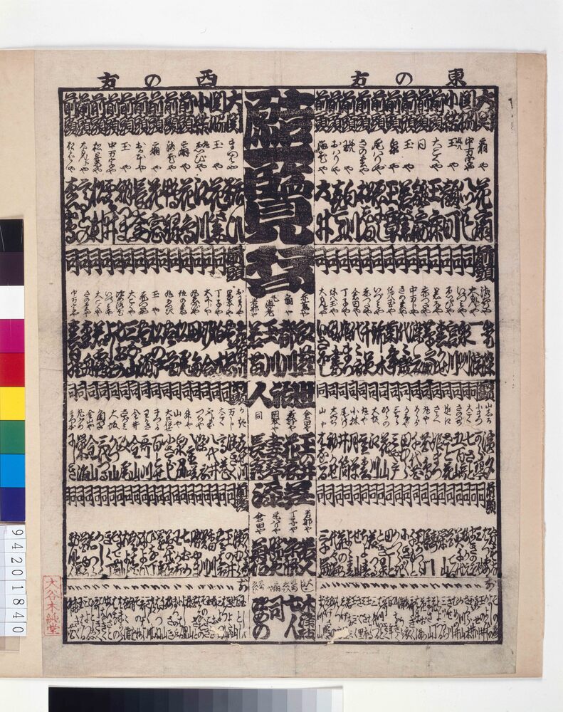 作品画像：吉原一覧番附