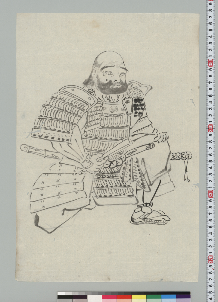 作品画像:武衛市郎左衛門肖像 下絵
