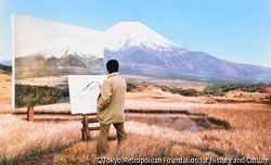 作品画像:(富士山を描く男)