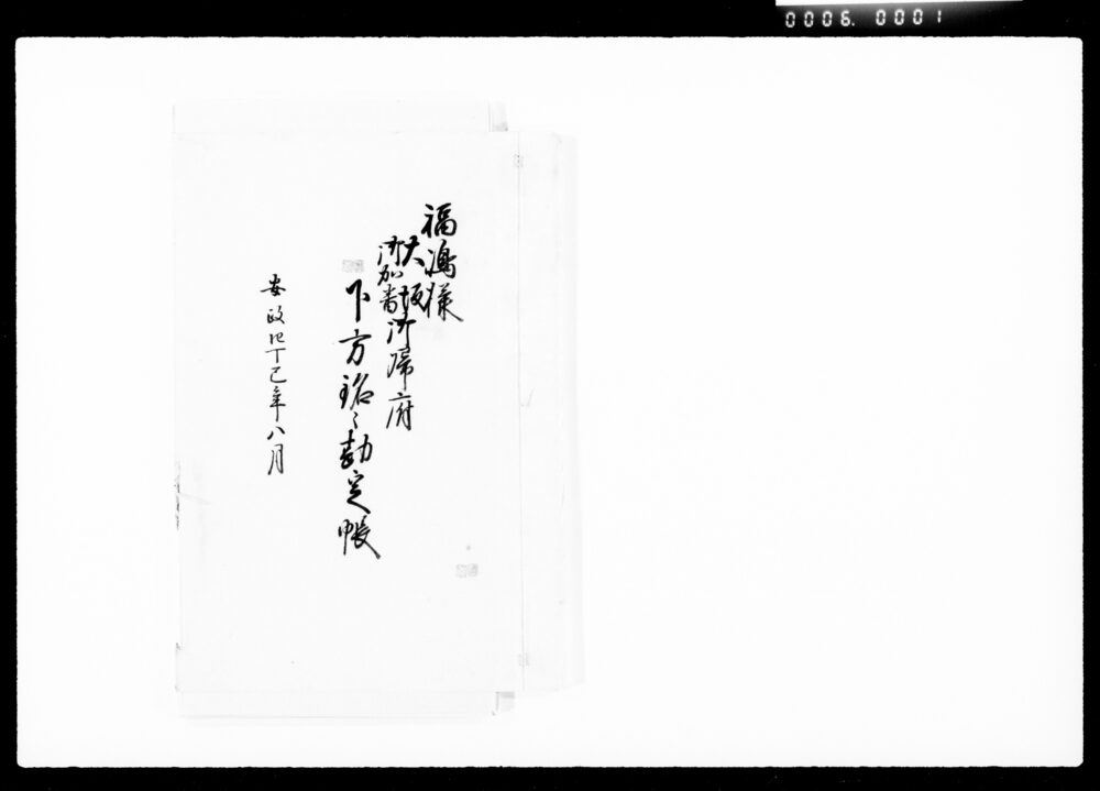 作品画像:福嶋様大坂御加番御帰府下方銘々勘定帳