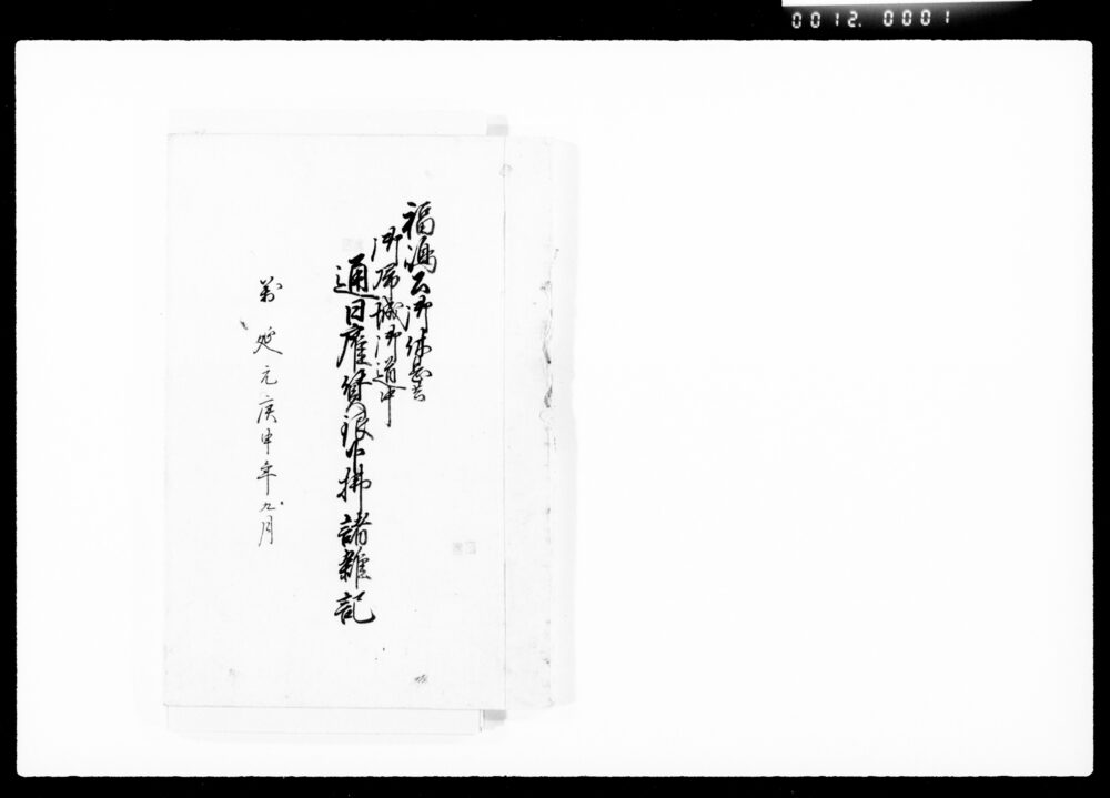 作品画像:福嶋公御休息共御帰城御道中通日雇賃銀下払諸雑記