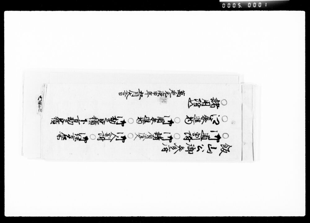 作品画像:飯山公御参府御道割附,御請負證文,御人割附御供方名前,江戸表進物,御国表進物,御勘定見積,下方勘定見積,諸用附込