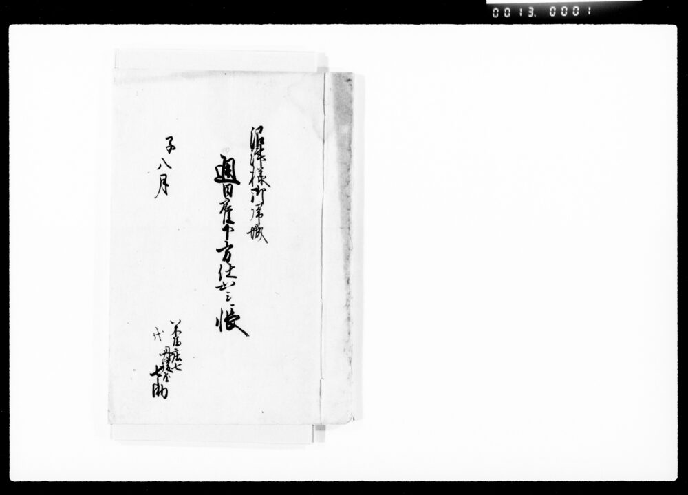 作品画像:沼津様御帰城通日雇下方仕出シ帳