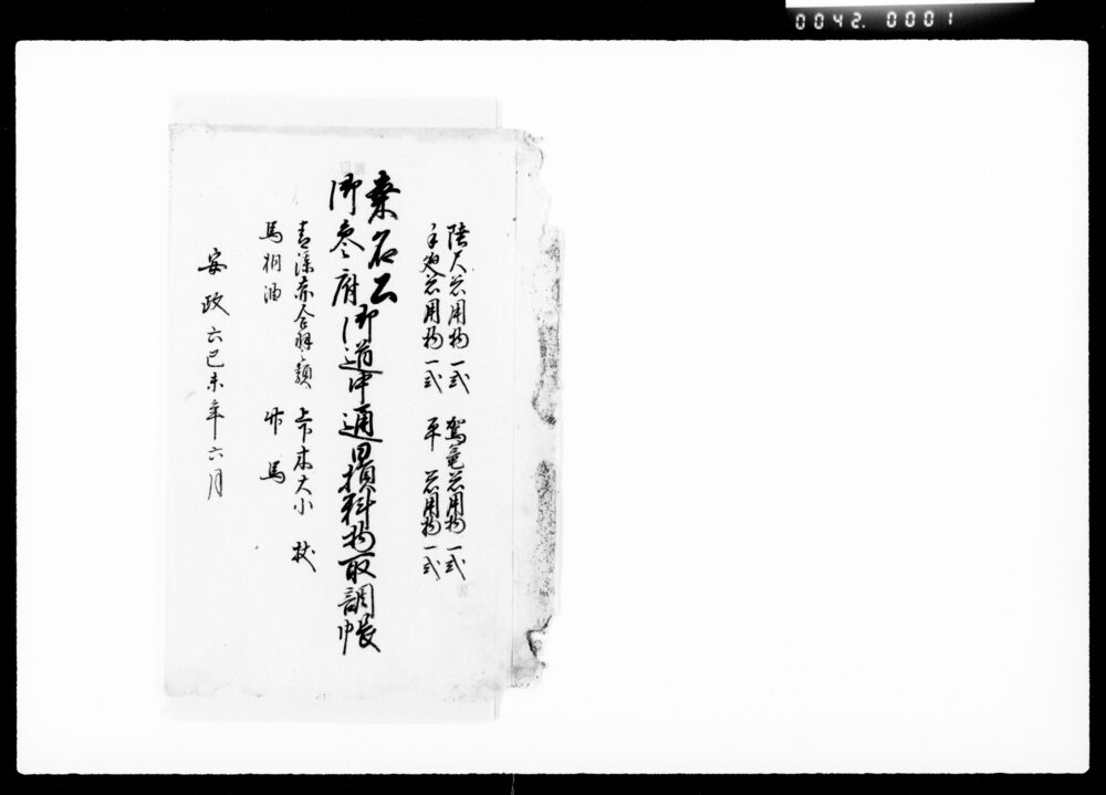 作品画像:桑名公御参府御道中通日損料物取調帳