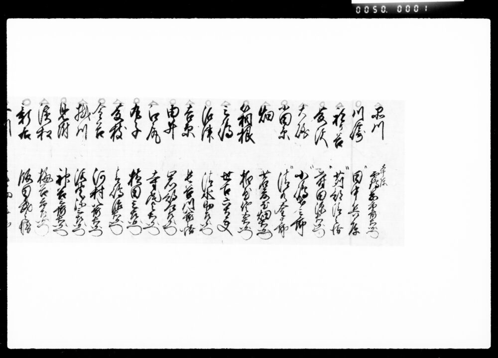 作品画像：[東海道宿名書付等綴]