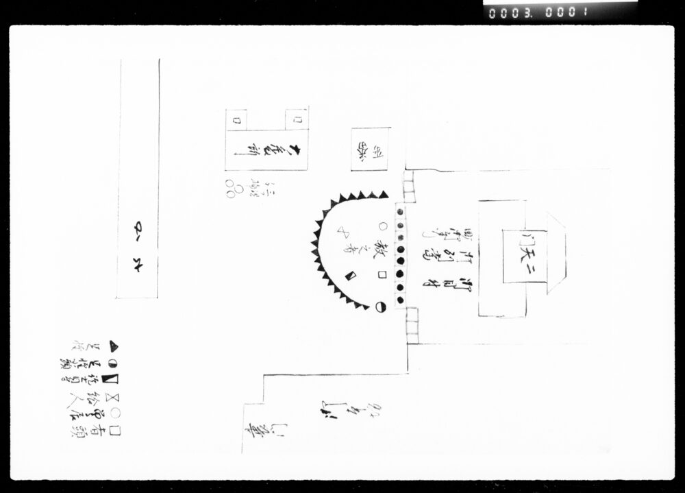 作品画像：[吉田公上野御勤番御固人数絵図面]