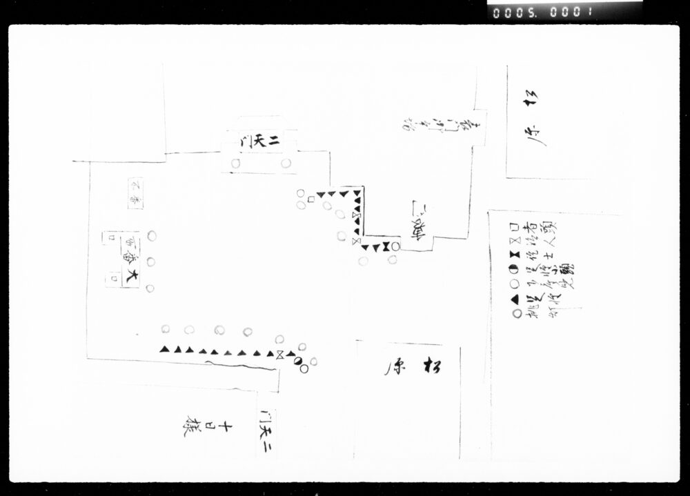 作品画像：[吉田公上野御勤番御固人数絵図面]