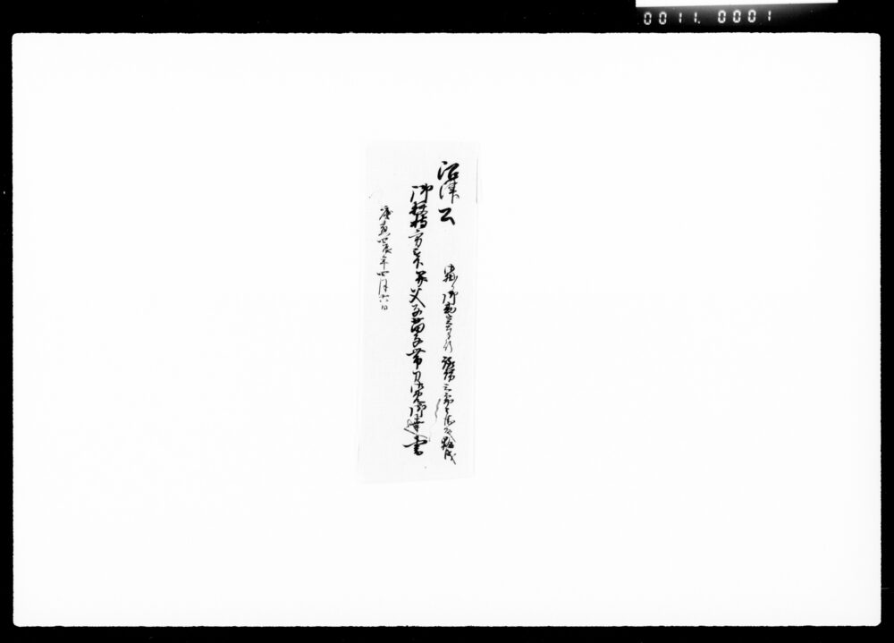 作品画像:沼津公御扶持方被下并父子苗字帯刀御免御達書