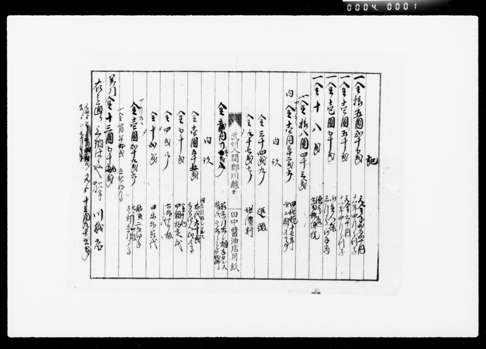 作品画像:記(上納金書付)