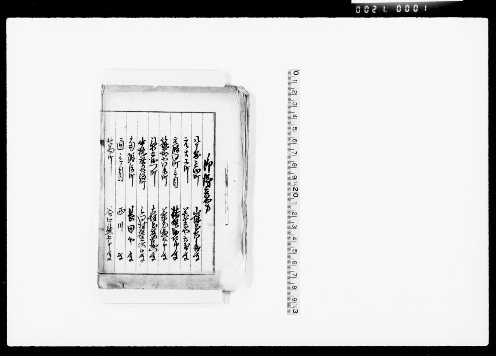 作品画像：御得意方書付
