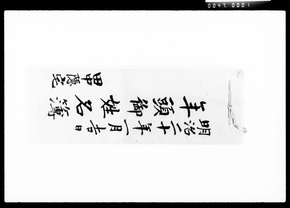 作品画像：年頭御姓名簿