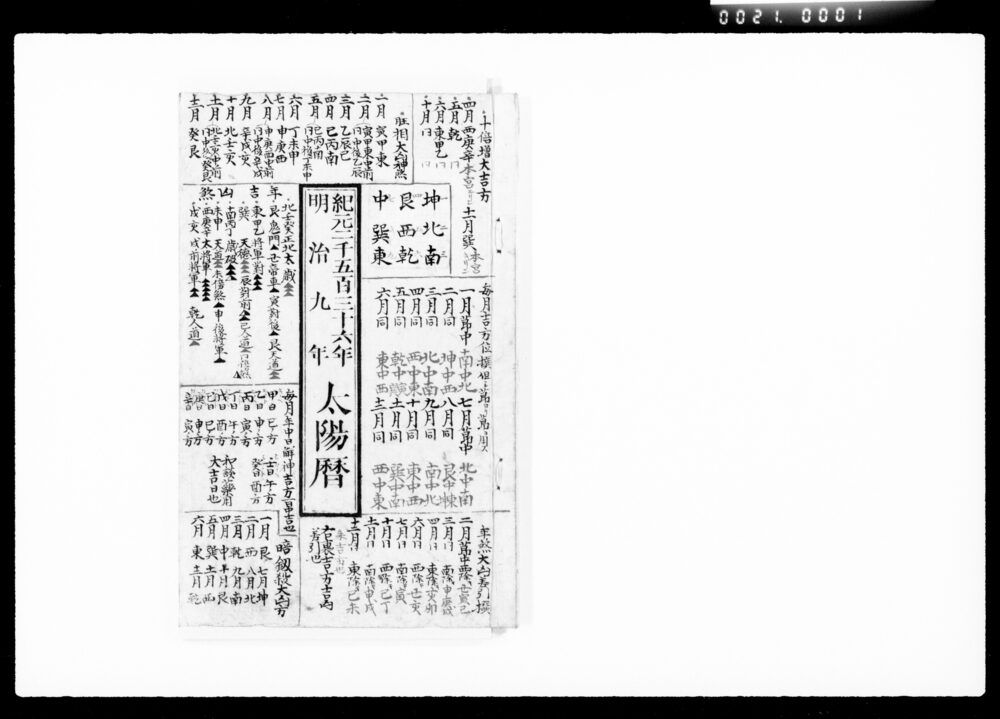 作品画像：明治九年太陽暦