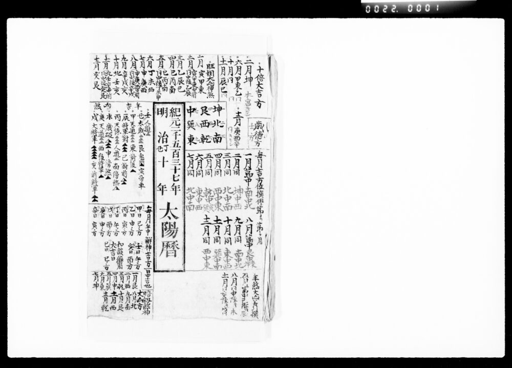 作品画像：明治丁丑十年太陽暦