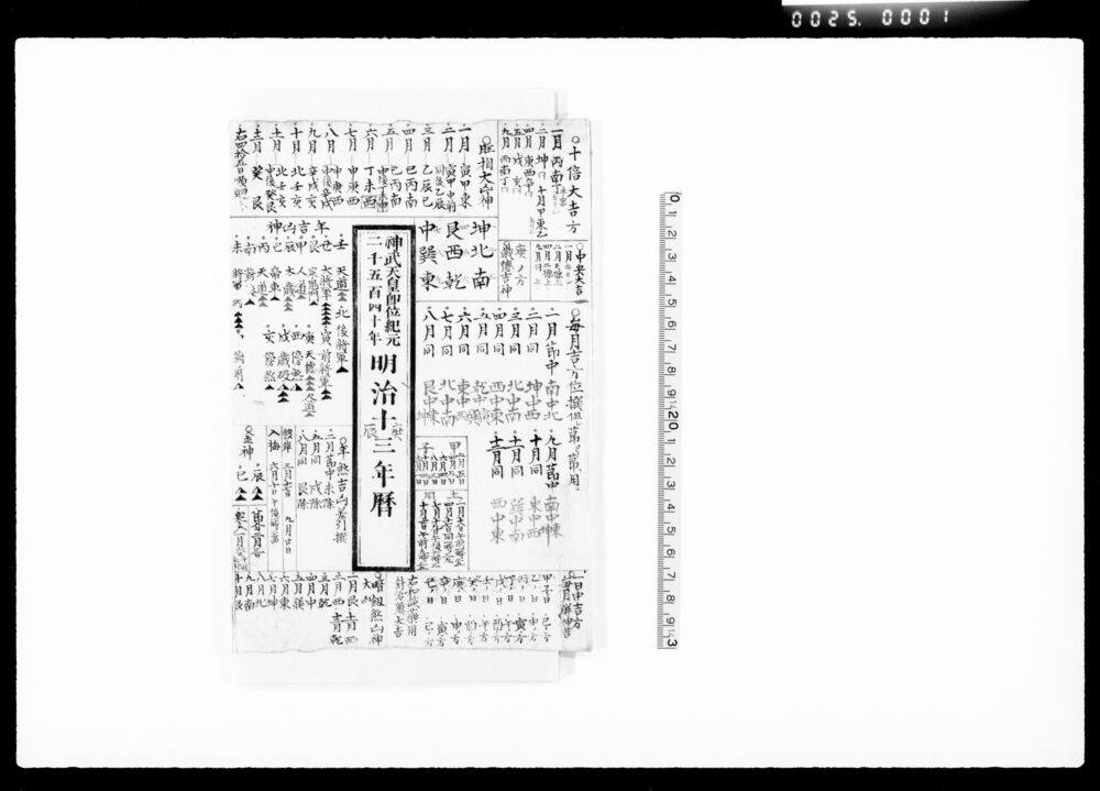 作品画像：明治十三年暦