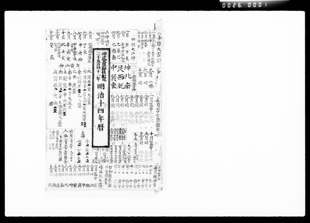 作品画像：明治十四年暦