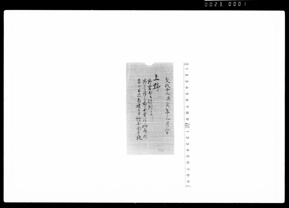 作品画像:上野御霊屋江行列ニ而御参詣之節中堂後ニ控居候内置同所取建候付絵図面