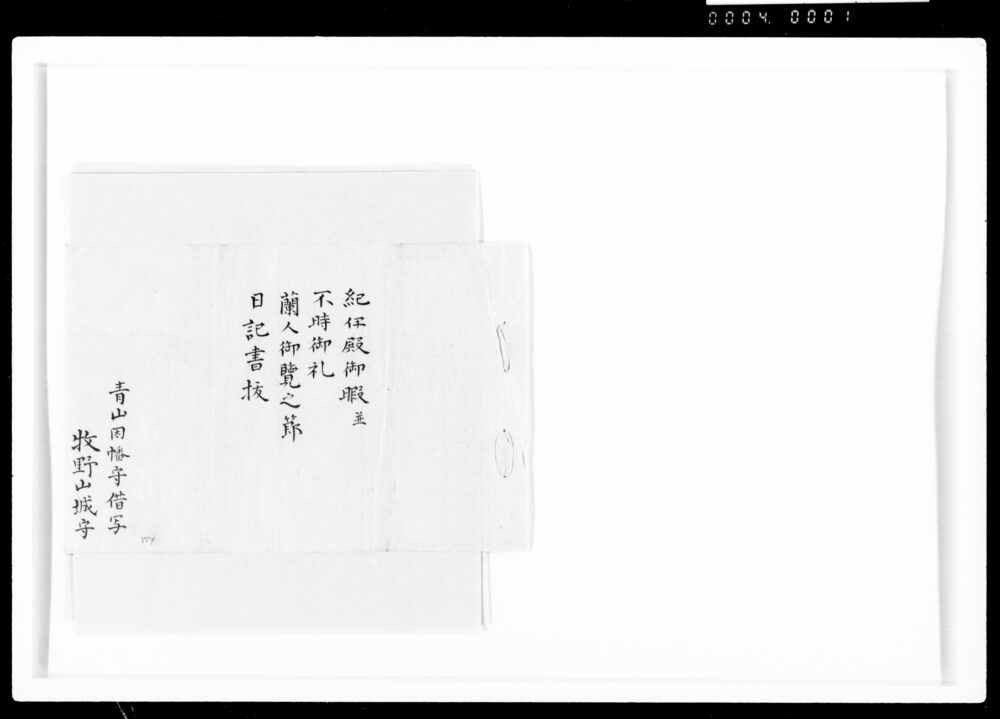 作品画像:紀伊殿御暇並不時御礼ノ蘭人御覧之節日記書抜