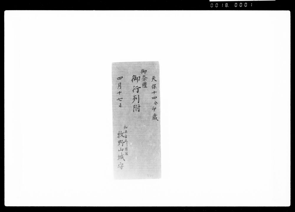 作品画像:御祭礼御行列附(家康祥月命日)