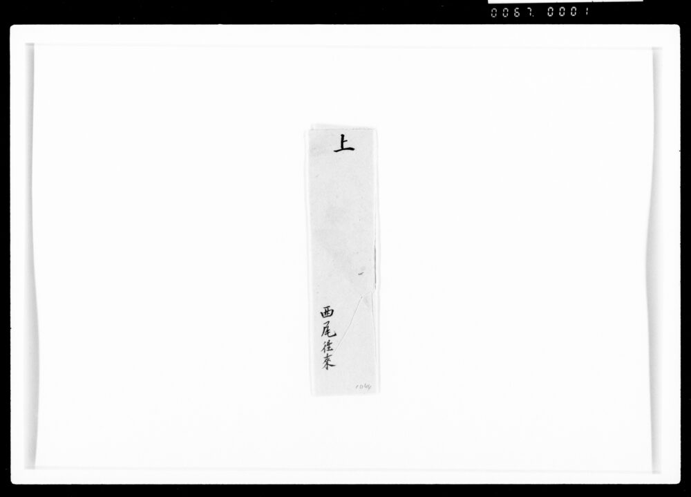 作品画像：(恒川七兵衛異変之儀見聞書上、西尾往来扱)[嘉丑九月二日封入用書付のうち]