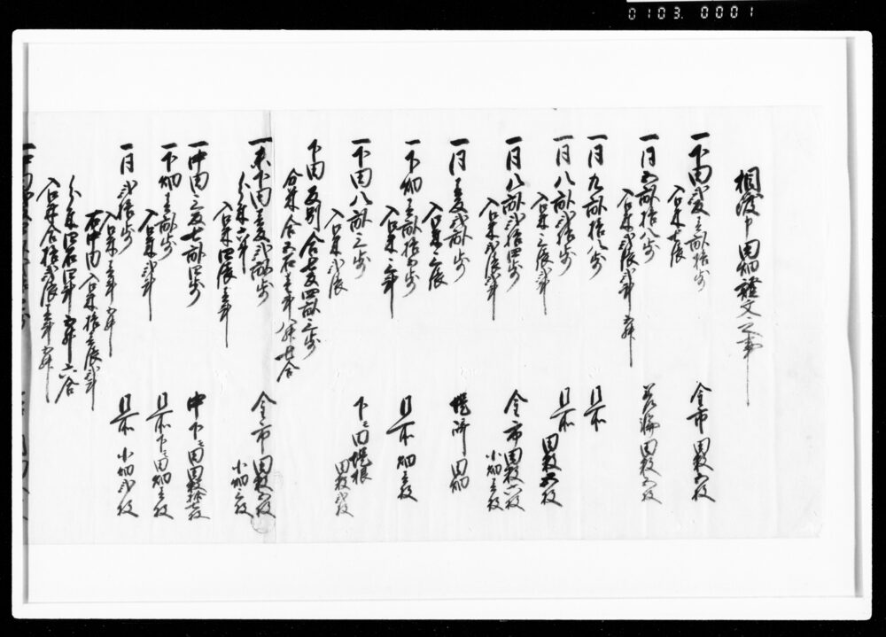 作品画像：相渡申田畑証文之事（代金50両請取）
