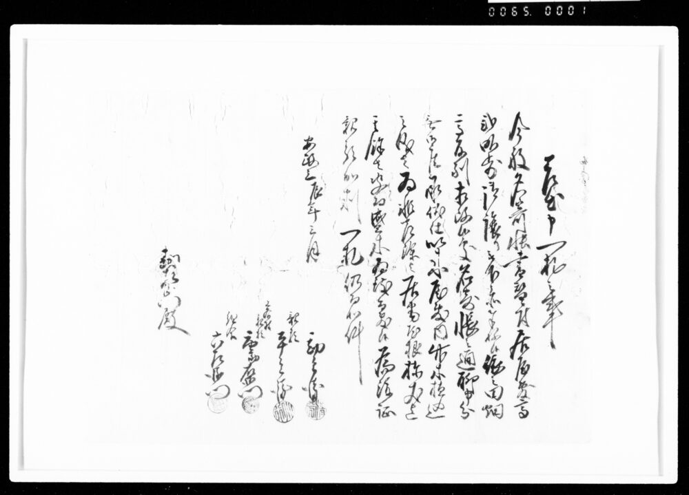 作品画像：差出申一札之事（名寄帳書替につき居屋敷高2畝歩御譲）