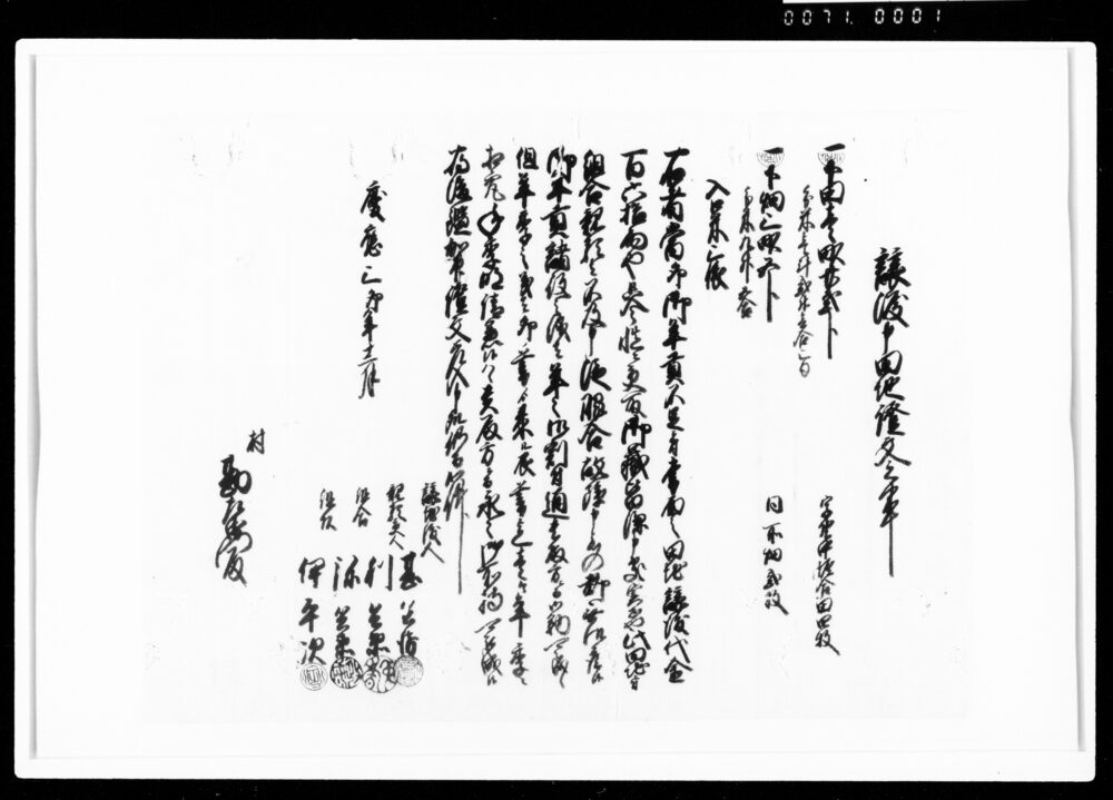 作品画像：譲渡申田地証文之事（代金160両受取）
