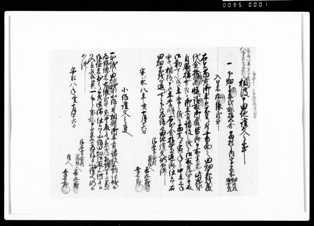 作品画像：相渡申田地証文之事（代金14両請取）