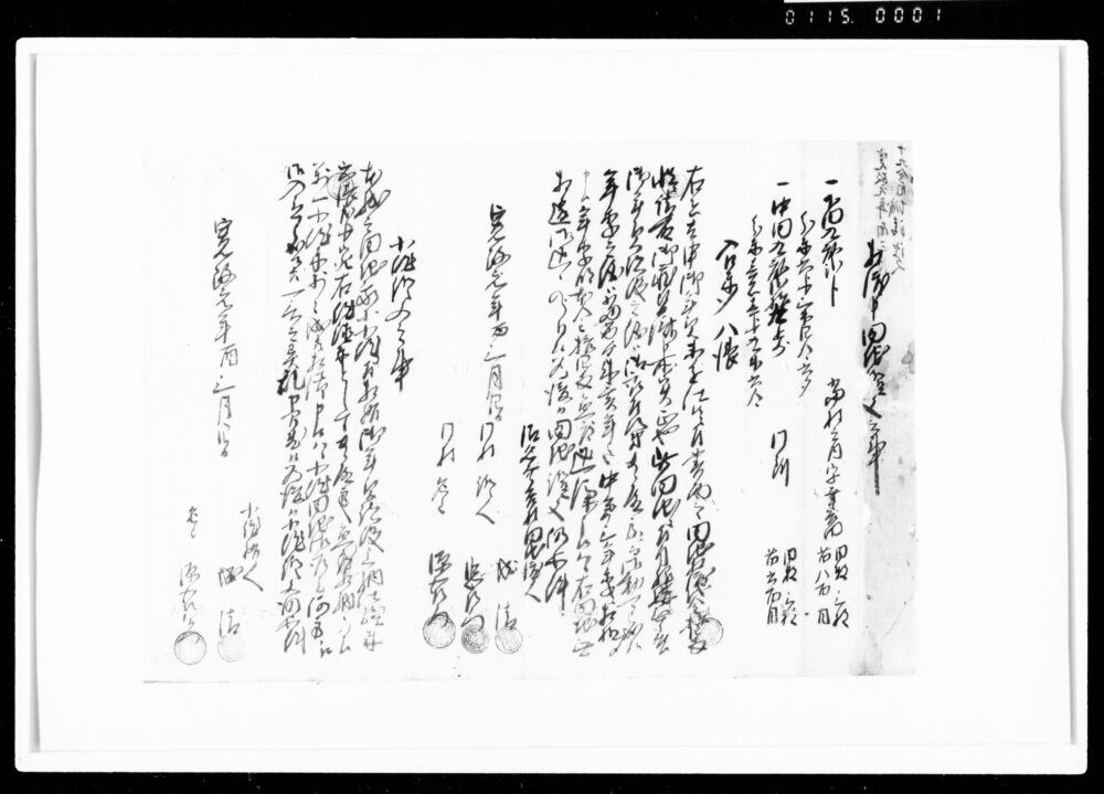 作品画像：相渡申田地証文之事（代金14両請取）