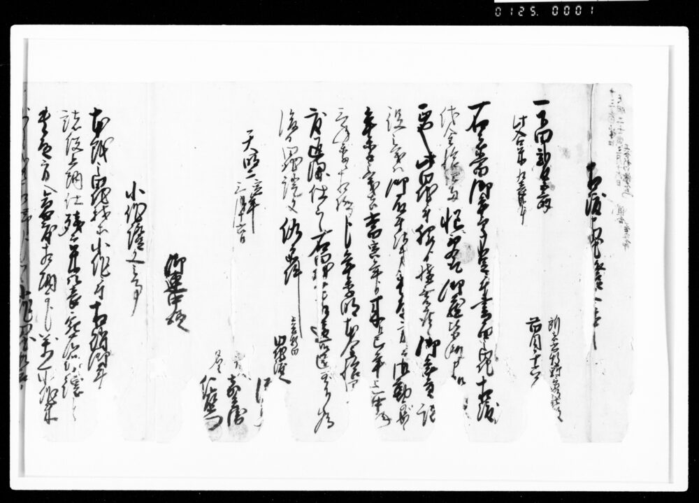 作品画像：相渡申田地証文之事（代金14両受取）