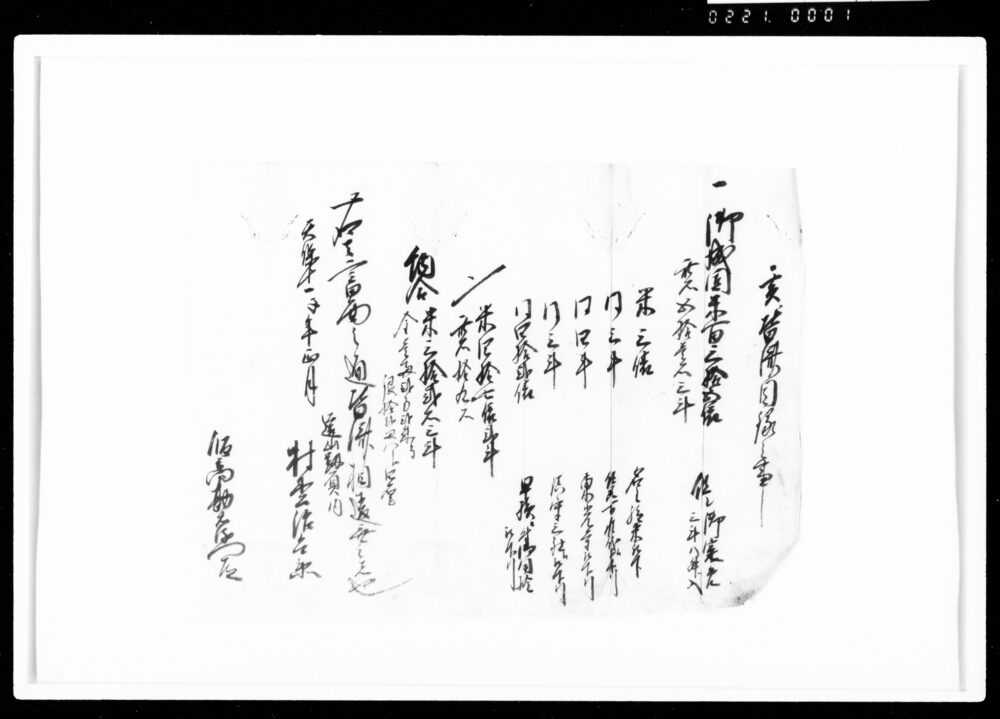 作品画像：亥ノ皆済目録之事（控）
