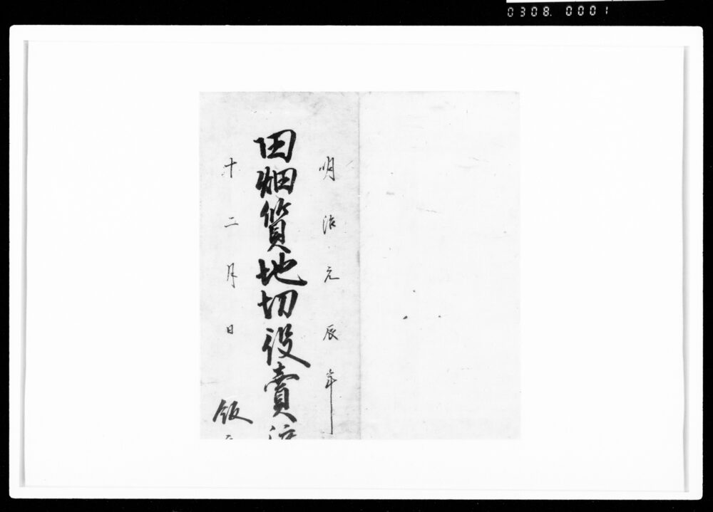 作品画像：[田畑質地切役売渡帳断簡]
