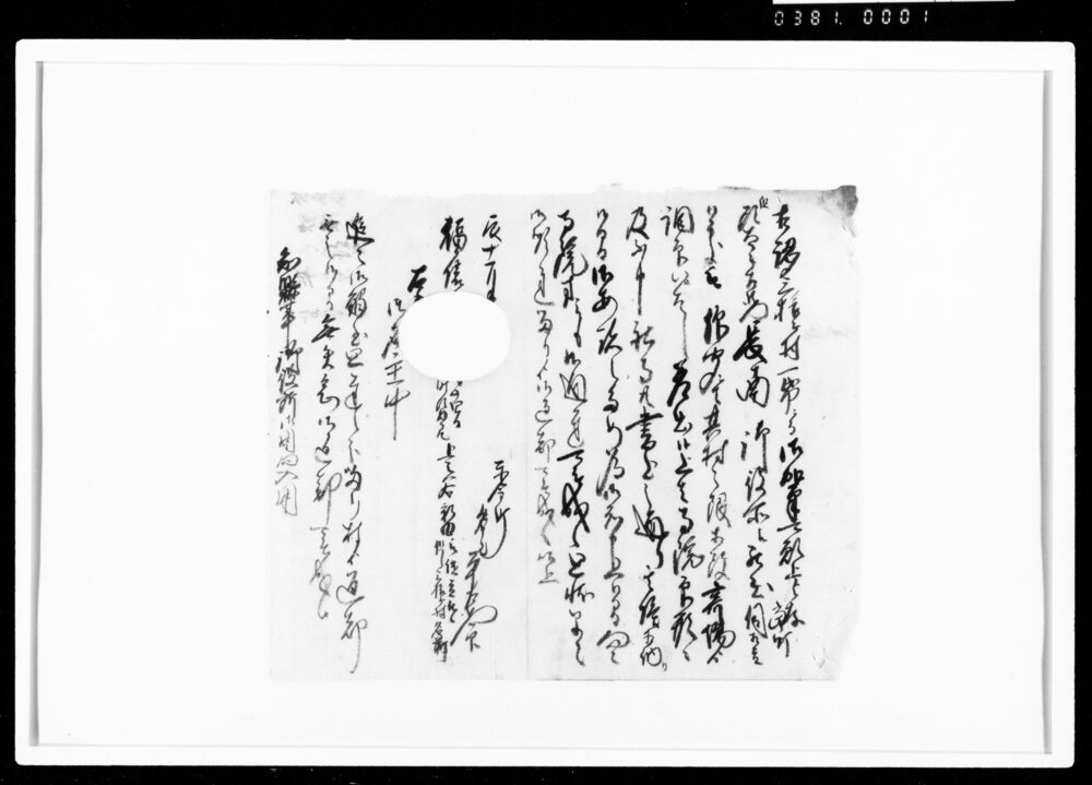 作品画像：[御用向断簡]