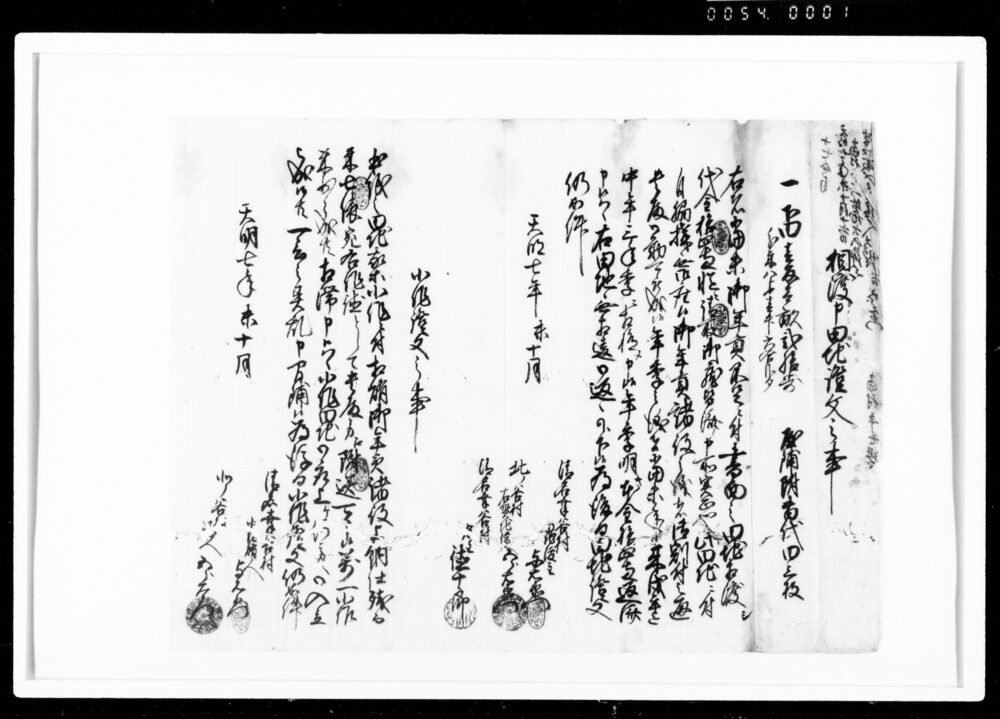 作品画像：相渡申田地証文之事（代金14両請取）