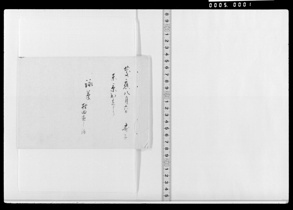 作品画像：詠草(慶応四年八月六日東京出立より)