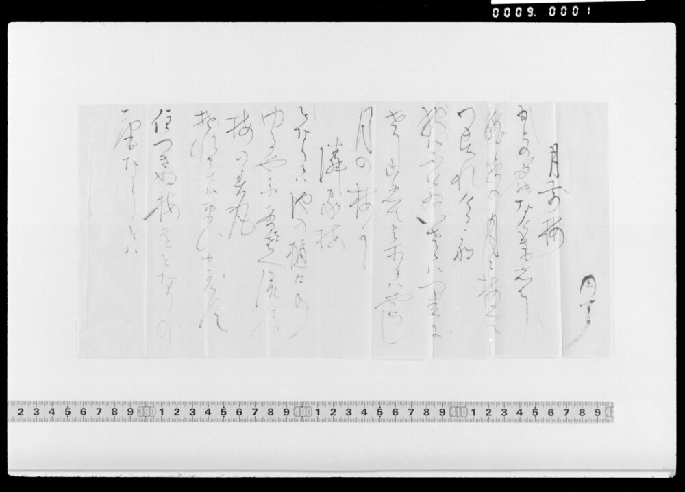 作品画像：詠歌書上(月前梅、隣家梅)