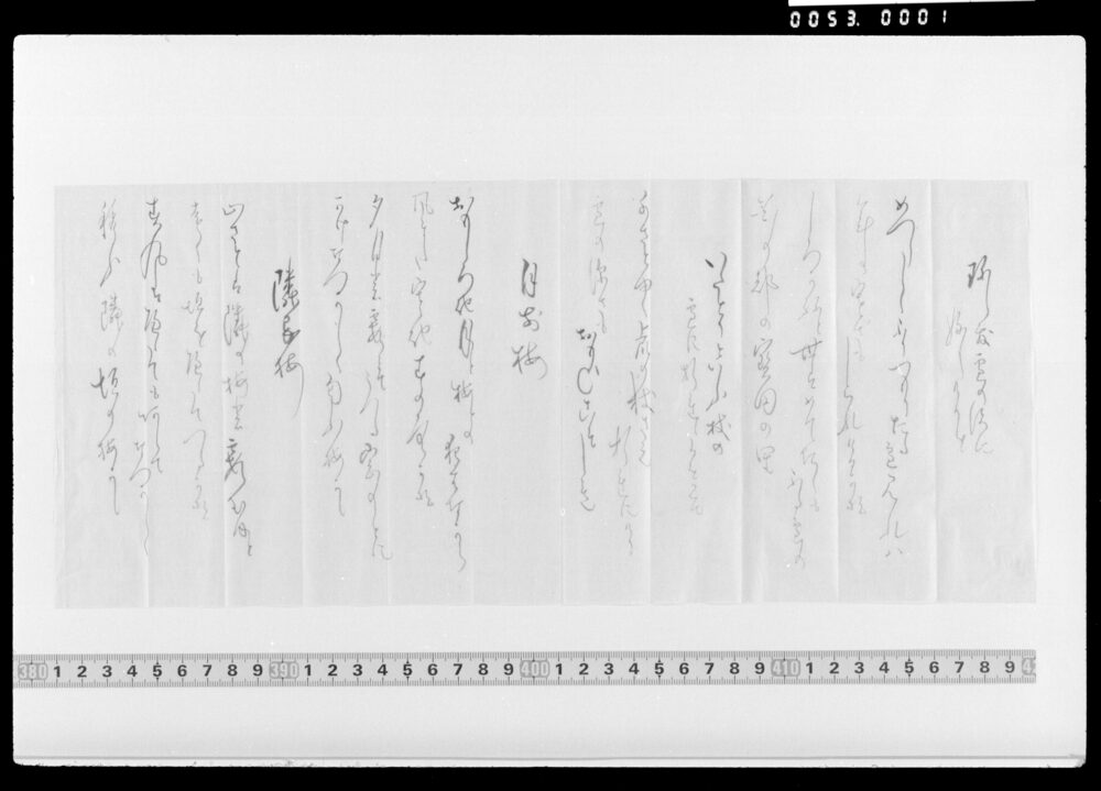 作品画像：詠歌書上(珍敷雪の沢にふりけるを等)