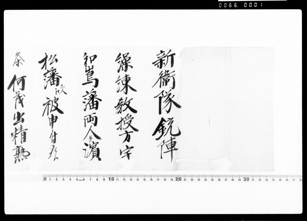 作品画像:鎮撫府参謀通知(親衛隊銃陣繰練教授方被申付候につき)