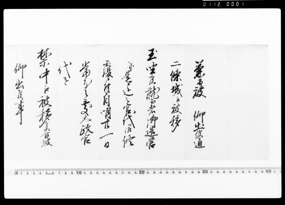作品画像:達(二条城へ玉座移され候につき)